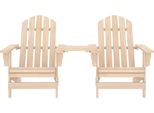 Syfax™ Sedie Da Giardino Adirondack Con Tavolino In Legno Abete