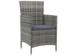 Syfax™ Sedie Da Giardino 2 Pz Con Cuscini In Polyrattan Grigio