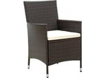 Syfax™ Sedie Da Giardino 4 Pz Con Cuscini In Polyrattan Marrone
