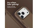 Custodia Per Iphone 17 Pro - Vera Pelle - Custodia Rigida/Cover Posteriore Accezz - Marrone Scuro