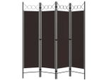 Syfax™ Paravento A 4 Pannelli Marrone 160X180 Cm