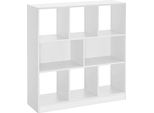 Libreria Moderna Bianca Con Spazio Di Archiviazione Versatile