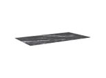 Syfax™ Piano Tavolo Nero 120X65 Cm 8Mm Vetro Temperato Design Marmo