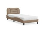 Syfax™ Letto Con Materasso Hvar Cappuccino 80X200 Cm Pelle Finta