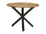 Syfax™ Tavolo Da Pranzo Rotondo 100X100X75 Cm Massello Di Recupero