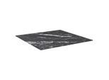 Syfax™ Piano Tavolo Nero 70X70 Cm 6 Mm Vetro Temperato Design Marmo