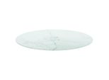 Syfax™ Piano Per Tavolo Bianco Ø70X0,8 Cm Vetro Temperato Design Marmo