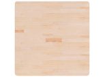 Syfax™ Piano Tavolo Quadrato 80X80X1,5 Cm Massello Rovere Non Trattato