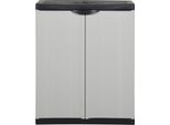 Syfax™ Armadietto Da Giardino Con 1 Ripiano Grigio E Nero 68X40X85 Cm