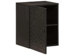 Syfax™ Mobile Da Bagno A Parete Nero 38X33X48 Cm Legno Massello Mango