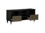 Syfax™ Mobile Porta Tv 100X33X46 Cm In Legno Massello Di Mango