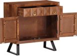 Syfax™ Cassettiera Marrone Ambra 70X35X70 Cm In Legno Massello Acacia
