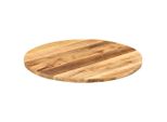 Syfax™ Piano Per Tavolo Ø 70X2,5Cm Rotondo Legno Massello Grezzo Mango
