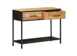 Syfax™ Tavolo Consolle 100X35X76 Cm In Legno Massello Di Mango E Ferro