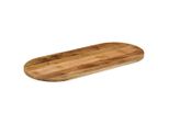 Syfax™ Piano Tavolo 110X50X2,5 Cm Ovale Legno Massello Grezzo Di Mango