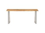 Syfax™ Panca Con Bordi Vivi 105 Cm In Legno Massello Di Acacia