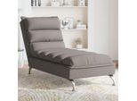 Syfax™ Chaise Longue Con Cuscini Tortora In Tessuto
