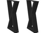 Syfax™ Gambe Per Tavolino Da Caffè 2 Pz Nere 28X(42-43,3) Cm Acciaio