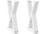 Syfax™ Gambe Per Tavolino 2 Pz Bianche 28X(42-43,3) Cm Acciaio