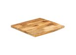 Syfax™ Piano Tavolo 60X60X2,5 Cm Bordi Vivi Legno Di Mango Grezzo