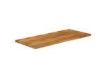 Syfax™ Piano Tavolo Bordi Vivi 140X60X2,5 Cm Legno Massello Di Mango