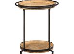 Syfax™ Tavolino Da Salotto Ø55X60 Cm In Legno Massello Di Mango