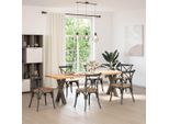 Syfax™ Gambe Per Tavolo Da Pranzo A Forma Di X 2 Pz In Acciaio Naturale 50X(72-73) Cm