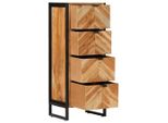 Syfax™ Mobile Da Bagno 40X30X100 Cm Legno Massello Di Acacia E Ferro