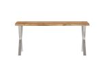 Syfax™ Panca Con Bordi Vivi 105 Cm In Legno Massello Di Acacia