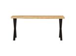 Syfax™ Panca Con Bordi Vivi 105 Cm In Legno Massello Di Mango