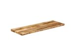 Syfax™ Piano Tavolo Bordi Vivi 110X40X2,5 Cm Legno Di Mango Grezzo