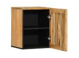 Syfax™ Mobile A Parete Da Bagno 38X34X48Cm Legno Massello Mango Grezzo