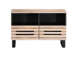 Syfax™ Mobile Porta Tv Bianco 70X34X46 Cm In Legno Massello Di Mango