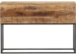 Syfax™ Tavolo Consolle 110X30X75Cm Legno Massello Mango Grezzo E Ferro
