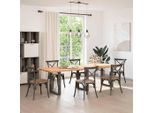 Syfax™ Gambe Per Tavolo Da Pranzo A Forma Di U 3 Pz In Acciaio Naturale 70X(72-73) Cm