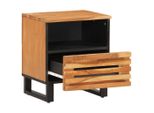 Syfax™ Comodino 40X34X46 Cm In Legno Massello Di Acacia