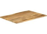 Syfax™ Piano Tavolo 110X80X3,8 Cm Bordi Vivi In Legno Massello Mango