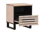 Syfax™ Comodino 40X34X46 Cm In Legno Massello Di Mango Sbiancato