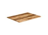 Syfax™ Piano Tavolo Bordi Vivi 100X80X3,8 Cm Legno Di Mango Grezzo