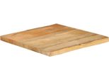 Syfax™ Piano Tavolo 40X40X2,5 Cm Bordi Vivi In Legno Massello Di Mango