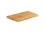Syfax™ Piano Tavolo 50X40X2,5 Cm Bordi Vivi In Legno Massello Di Mango