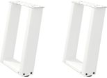 Syfax™ Gambe Per Tavolino Da Caffè A Forma Di U 2 Pz Bianche 38X(42-43) Cm Acciaio
