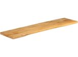 Syfax™ Piano Tavolo 180X40X3,8 Cm Bordi Vivi In Legno Massello Mango
