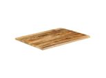 Syfax™ Piano Tavolo 100X80X2,5 Cm Bordi Vivi Legno Di Mango Grezzo