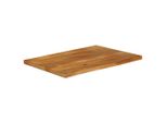Syfax™ Piano Tavolo Bordi Vivi 100X60X3,8Cm In Legno Massello Di Mango