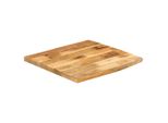 Syfax™ Piano Tavolo 40X40X3,8 Cm Bordi Vivi Legno Di Mango Grezzo