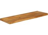 Syfax™ Piano Tavolo Bordi Vivi 110X40X2,5 Cm Legno Massello Di Mango