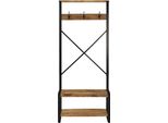 Syfax™ Appendiabiti 80X40X190 Cm In Legno Massello Grezzo Di Mango