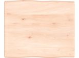 Syfax™ Piano Per Tavolo 60X50X(2-4) Cm Rovere Non Trattato Bordi Vivi