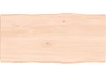 Syfax™ Piano Per Tavolo 80X40X(2-4) Cm Rovere Non Trattato Bordi Vivi